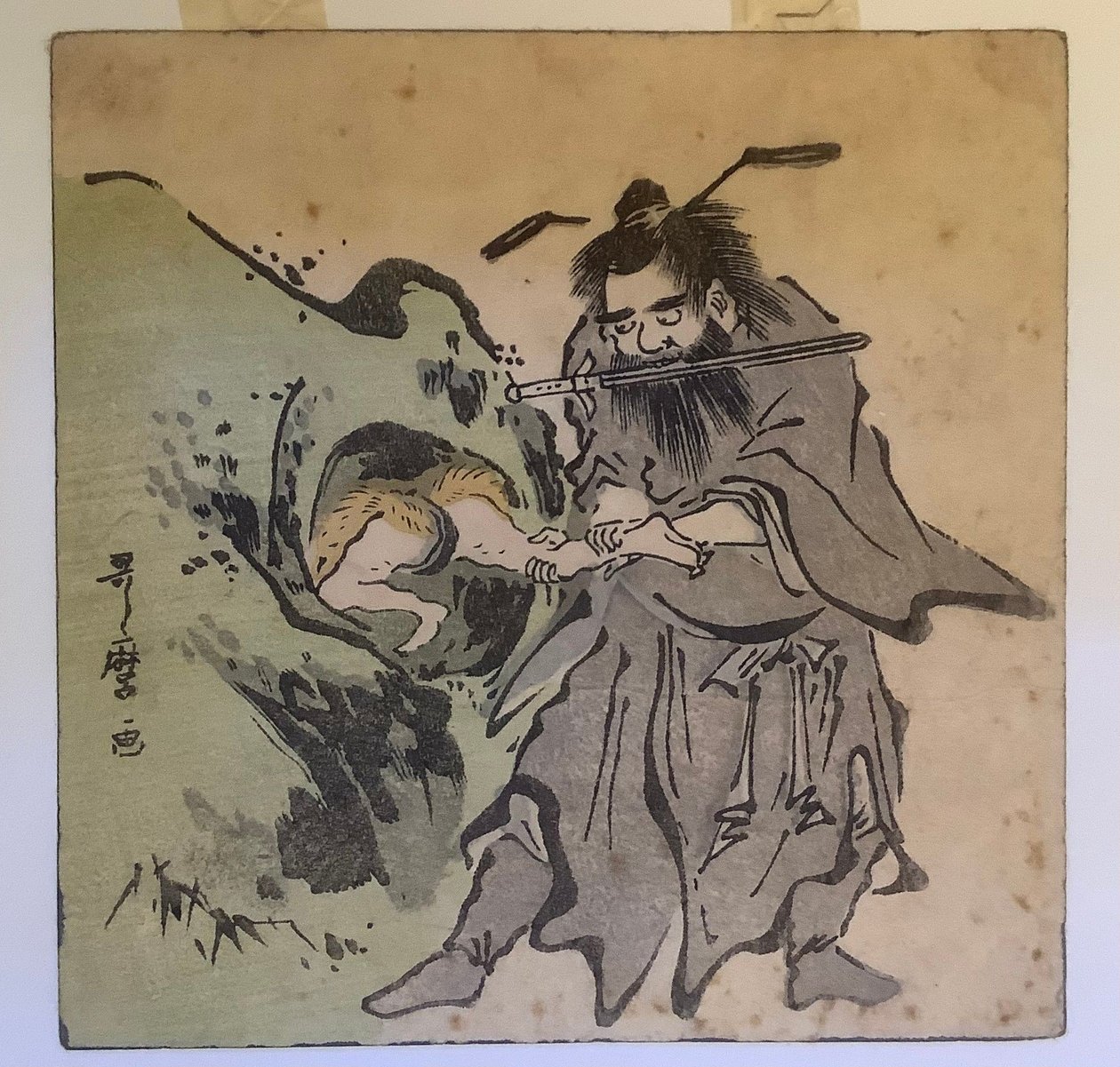 Shōki apanha um oni de Kitagawa Utamaro