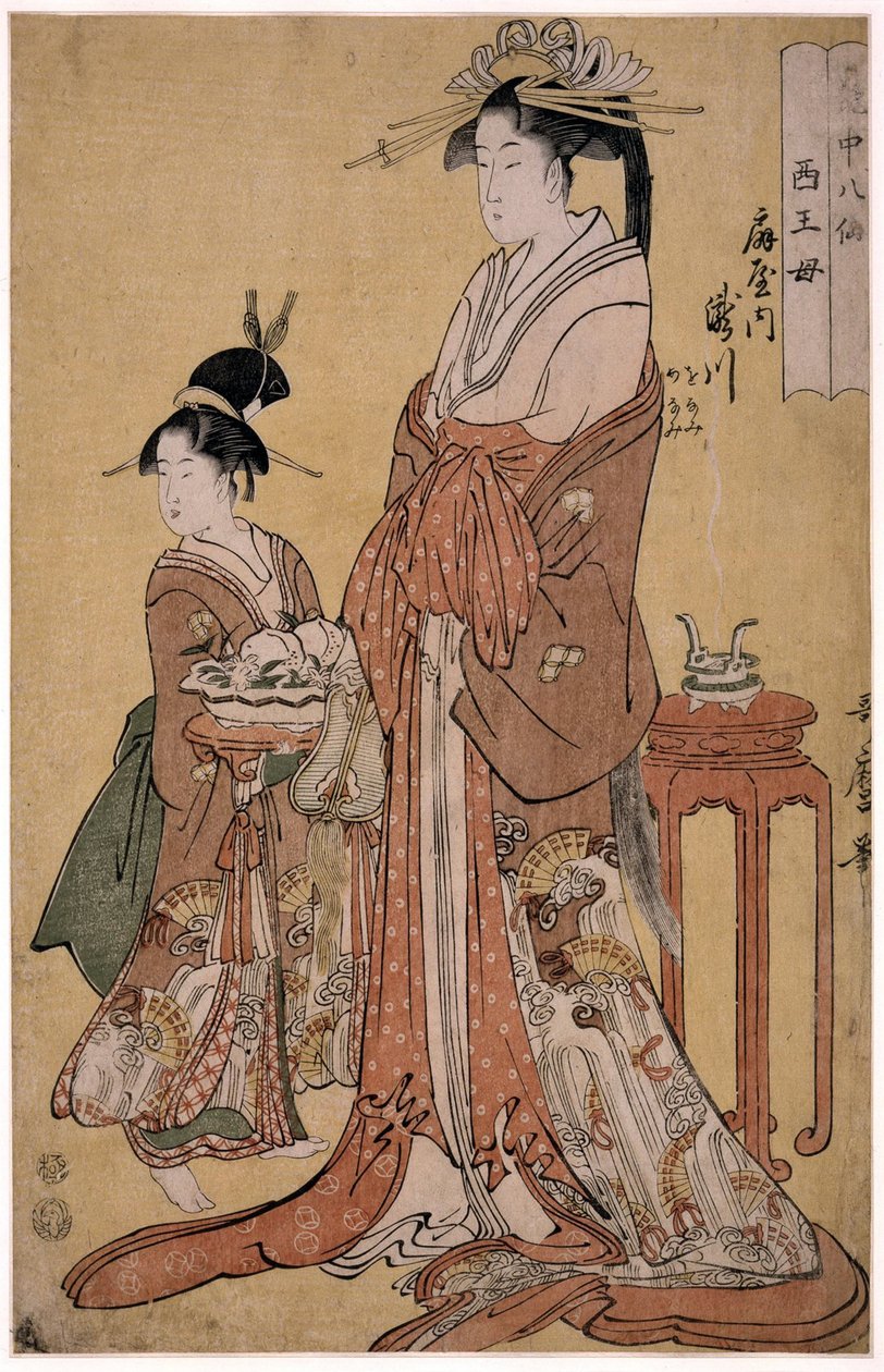 Takigawa dos Ogiya Eight, da série Immortals in the Art of Love par Utamaro, Kitagawa (1753-1806) de Kitagawa Utamaro