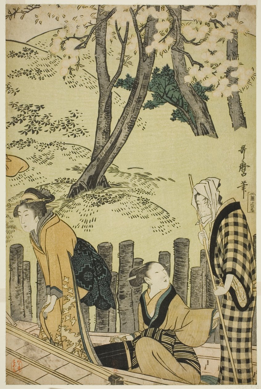 O aterro em Mimeguri de Kitagawa Utamaro