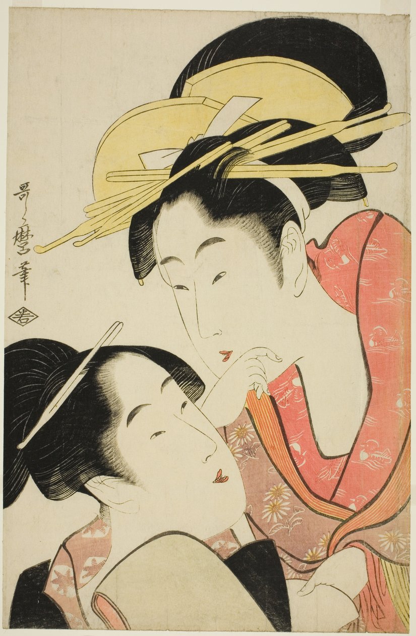 O Hábito de Criticar os Outros (Ta o soshiru kuse), da série "Sete Maus Hábitos (Nakute nana kuse)" de Kitagawa Utamaro