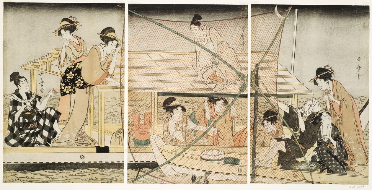 A rede de colher de Kitagawa Utamaro