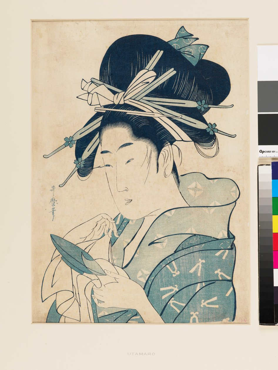 A cortesã Tsukioka de Kitagawa Utamaro