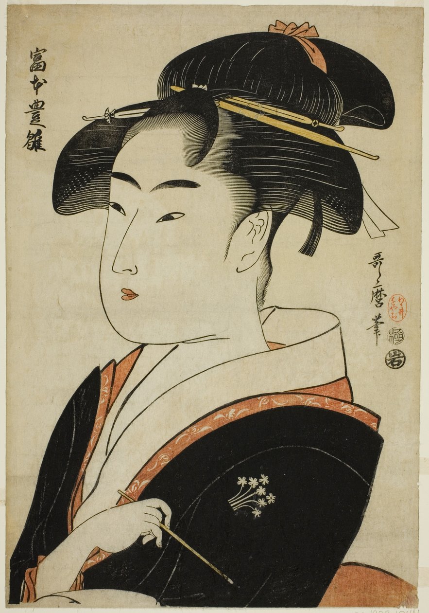 Toyohina Tomimoto, da série ``fa network s beautie s of Edo (Edo old name beauty)
