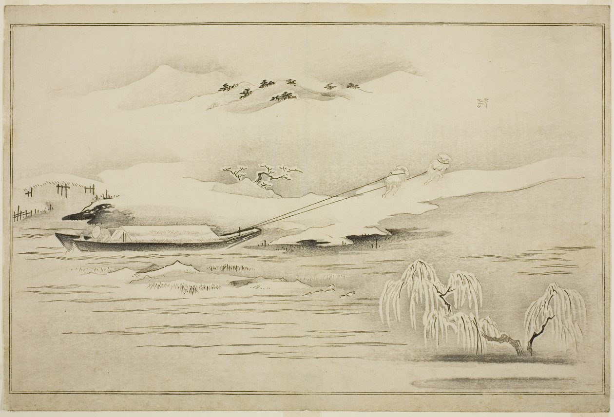 Towing a Barge in the Snow, do álbum The Silver World de Kitagawa Utamaro