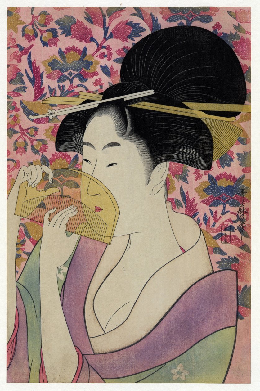 Pente Transparente par Utamaro, Kitagawa (1753-1806) de Kitagawa Utamaro