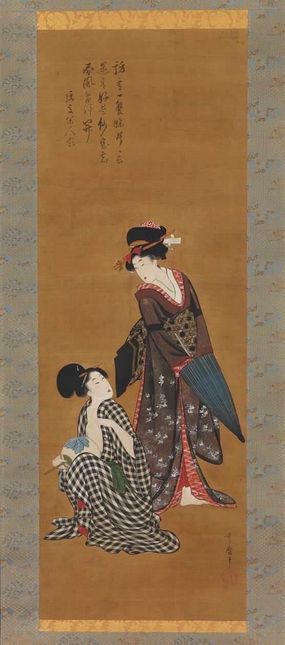 Duas belezas, ca. 1801-4. de Kitagawa Utamaro