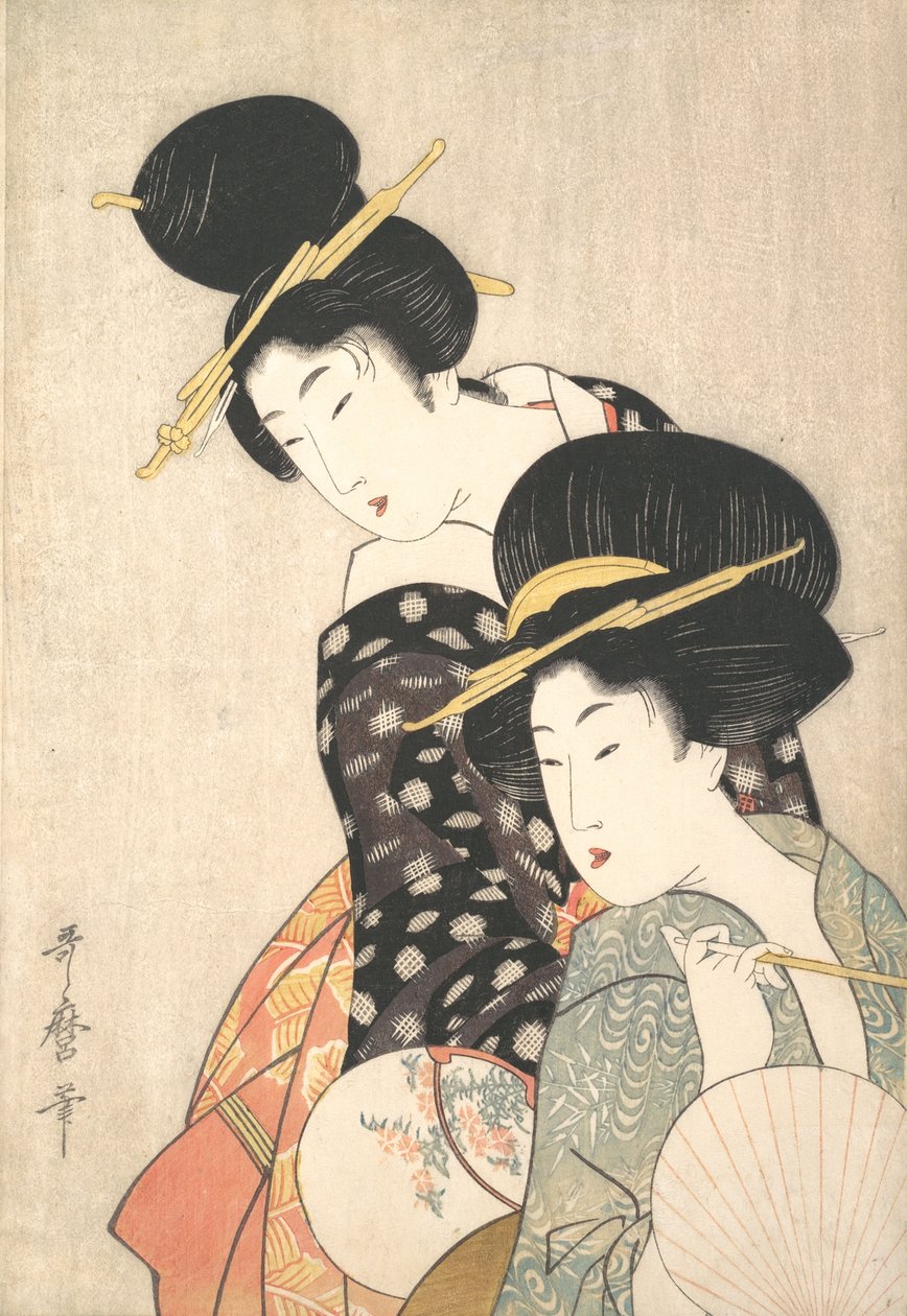 Duas Mulheres, ca. 1790. de Kitagawa Utamaro