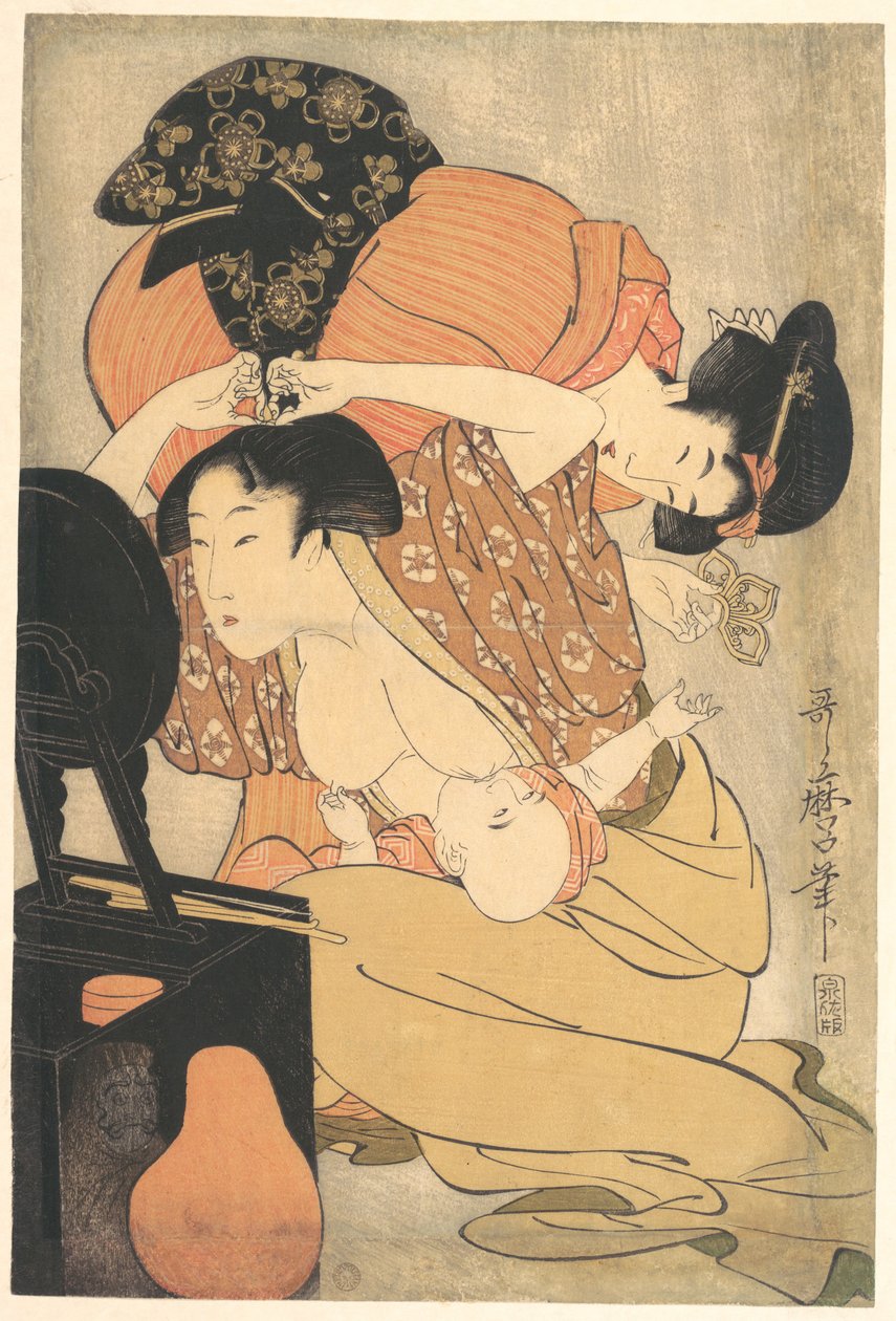 Mulher e criança de Kitagawa Utamaro