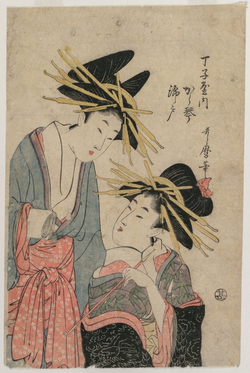 te school r mão s cada ideia de concha d Nishikido de f cho time de Kitagawa Utamaro II