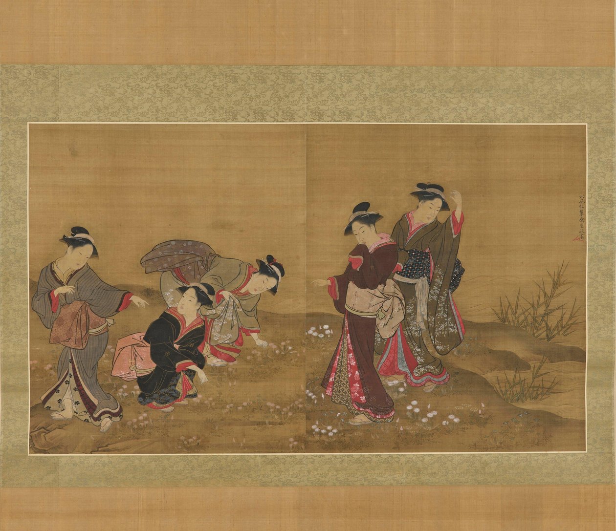 Recolha de plantas de Kitao Shigemasa