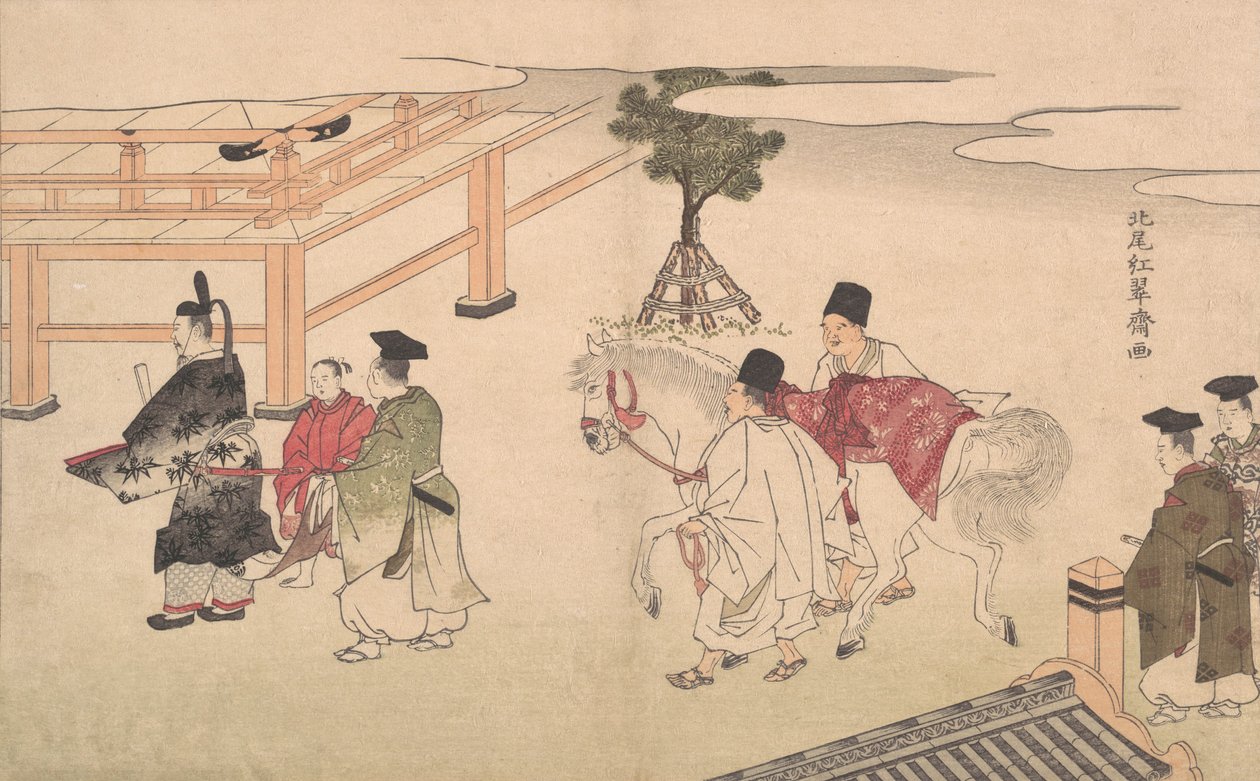 Hakuba no Sechie, final do século XVIII - início do século XIX. de Kitao Shigemasa