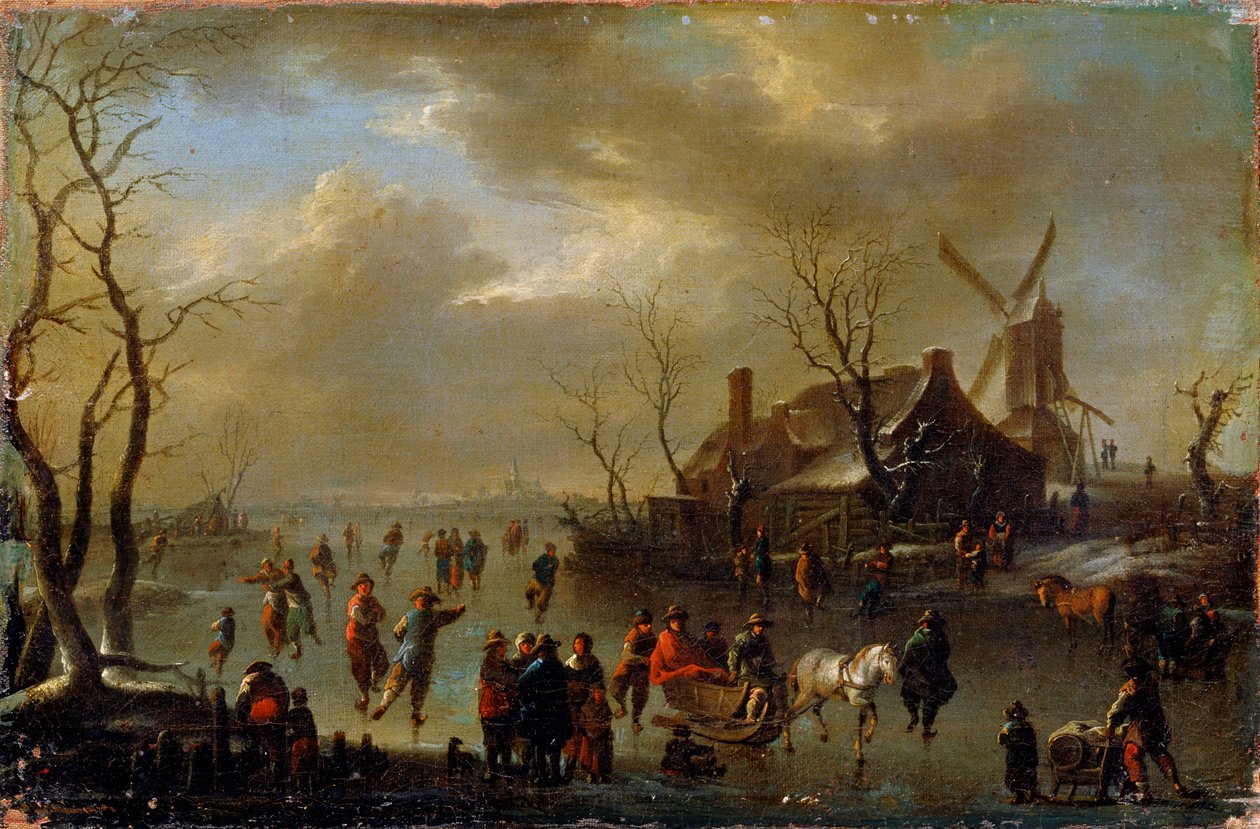Paisagem de inverno, século XVII de Klaes Molenaer