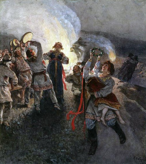 Celebrações do Primeiro de Maio, 1902 (wc no papel) de Klavdiy Vasilievich Lebedev
