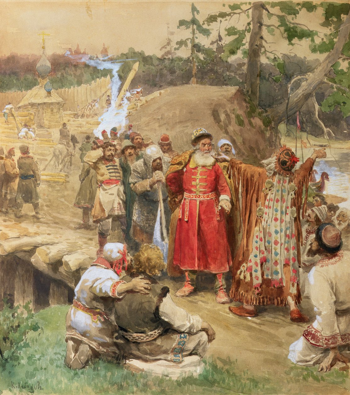 A Conquista das Novas Regiões na Rússia, 1904 de Klavdiy Vasilievich Lebedev