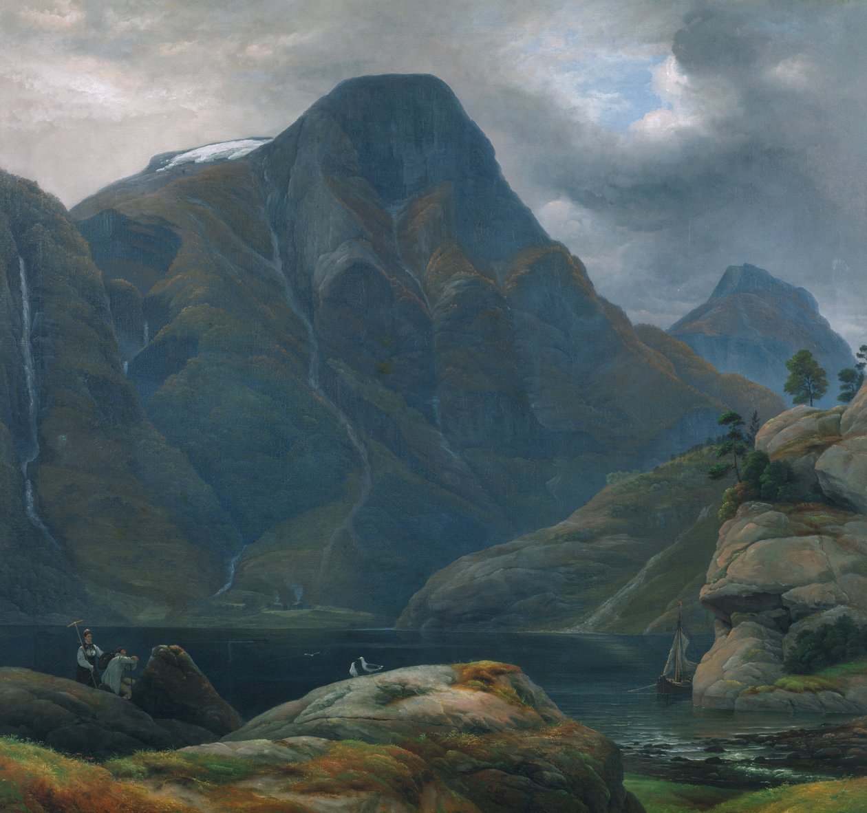 A chegada a Nærøyfjorden (fiorde) de Knud Andreassen Baade