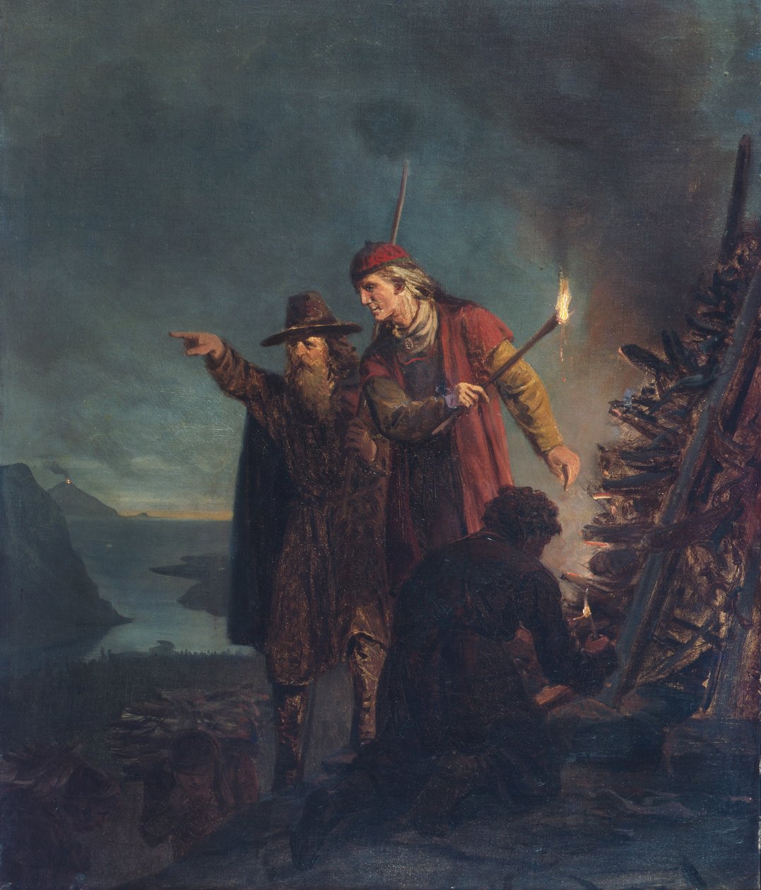 Iluminando o cairn de Knud Bergslien
