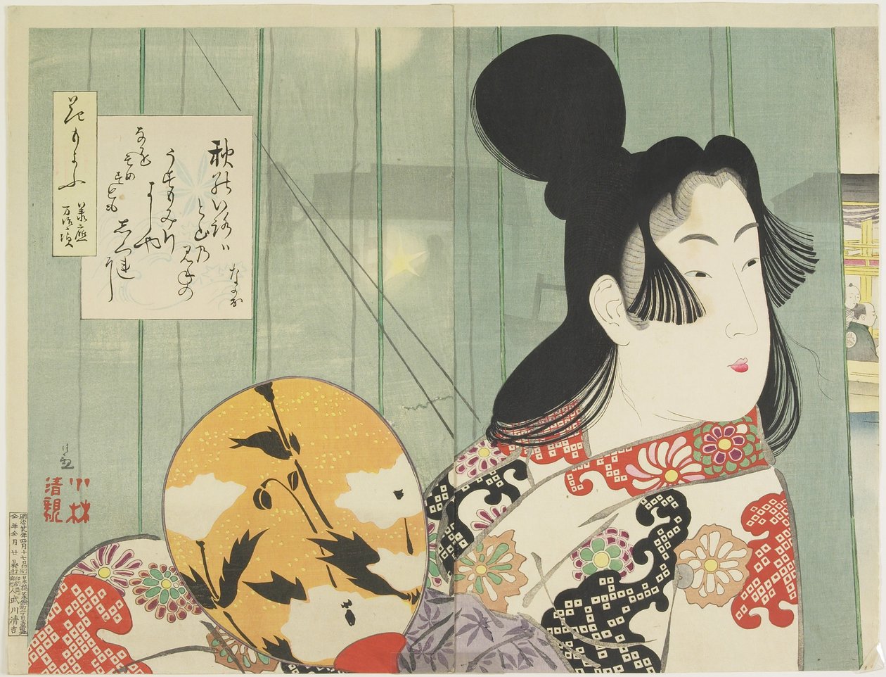 Belezas da Era de Kan&39;ei e Shoho, abril de 1896 de Kobayashi Kiyochika