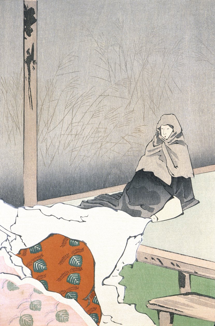 A dançarina Hotoke Gozen em Giōji de Kobayashi Kiyochika