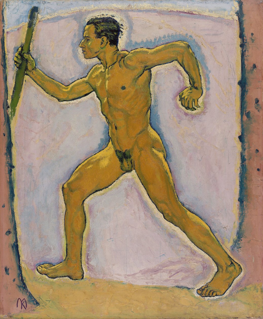"Le voyageur" (O Viajante) Peinture de Koloman Moser (1868-1918) - 1914 - Óleo sobre tela Dim 75,5x62,4 cm Museu Leopold, Vienne de Koloman Moser