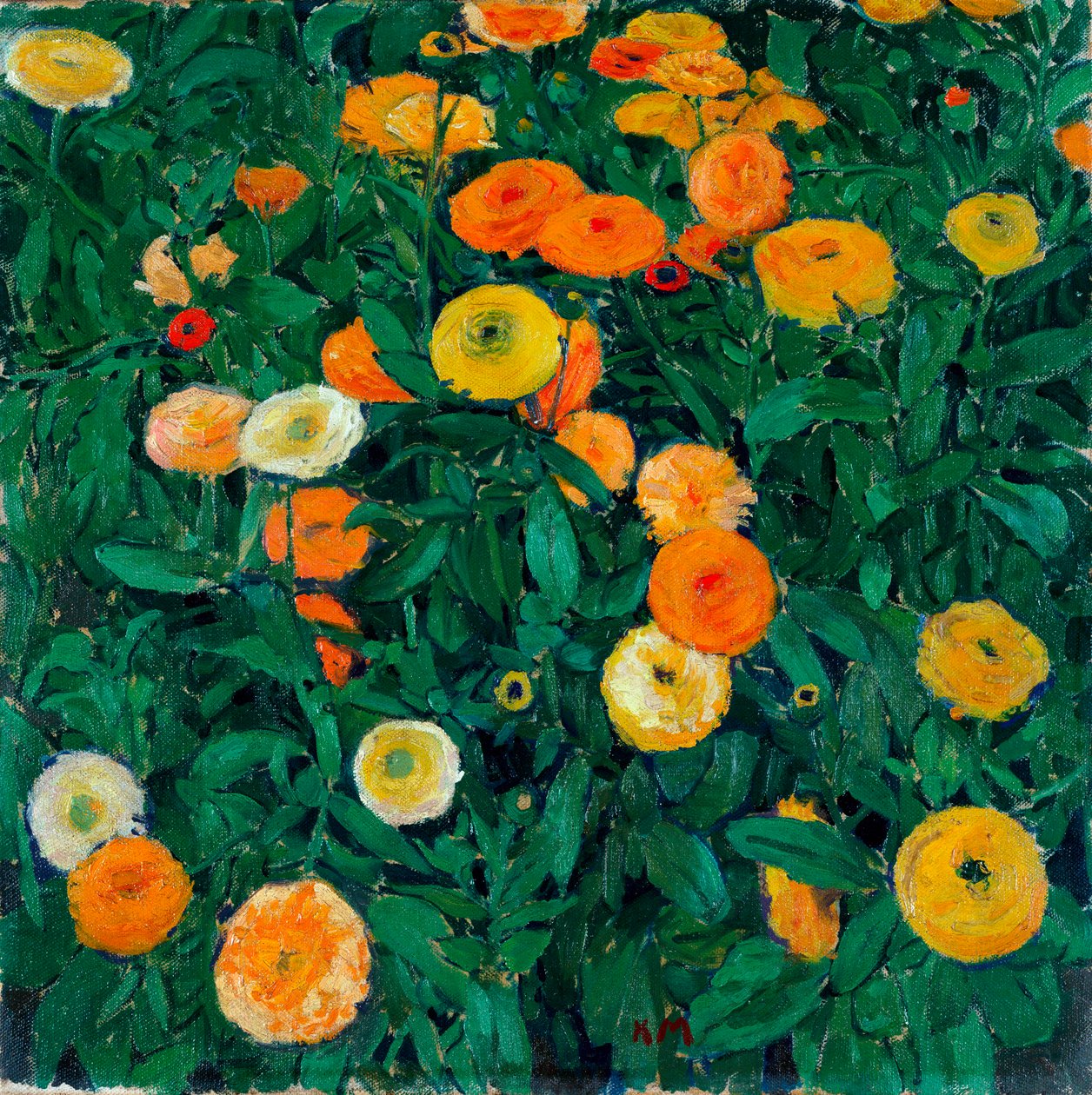 Calêndulas - Pintura de Koloman Moser (1868-1918) de Koloman Moser