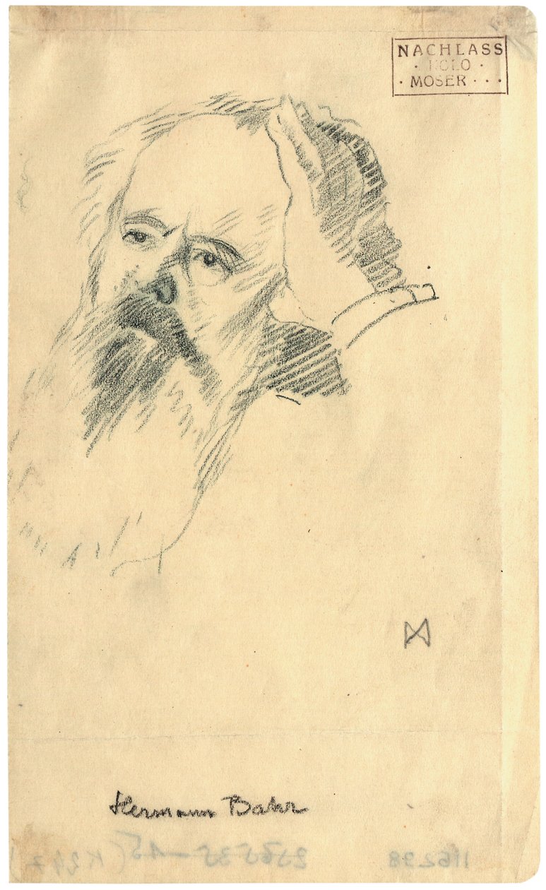 Retrato de Hermann Bahr 1863-1934, ca 1904. de Koloman Moser