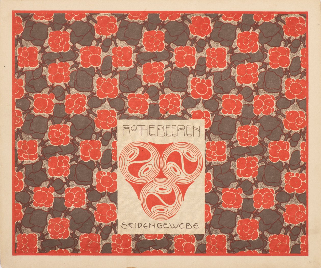 Tecido de seda de frutas vermelhas, 1901. de Koloman Moser