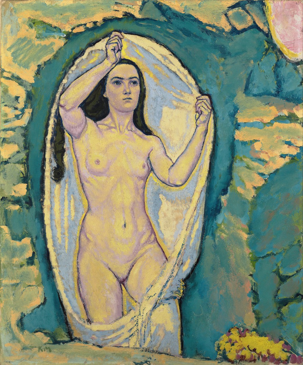 Vénus in the Grotto - Moser, Koloman (1868-1918) - c. 1914 - Óleo sobre tela - 75,5x62,7 - Museu Leopold, Viena de Koloman Moser