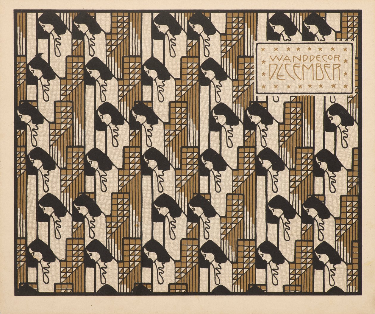 Decoração de parede dezembro de 1901. de Koloman Moser