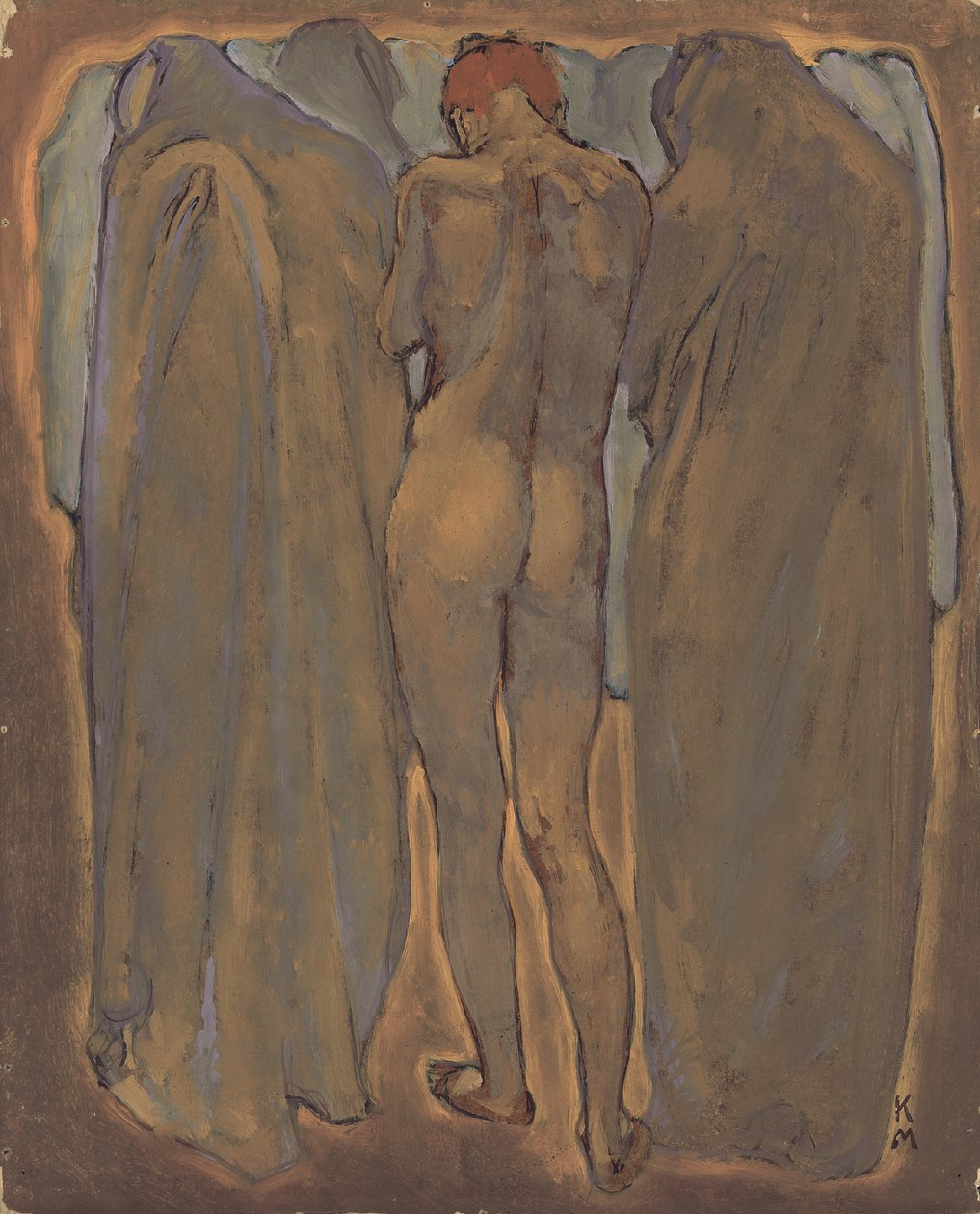 Nu feminino (óleo sobre tábua) de Koloman Moser