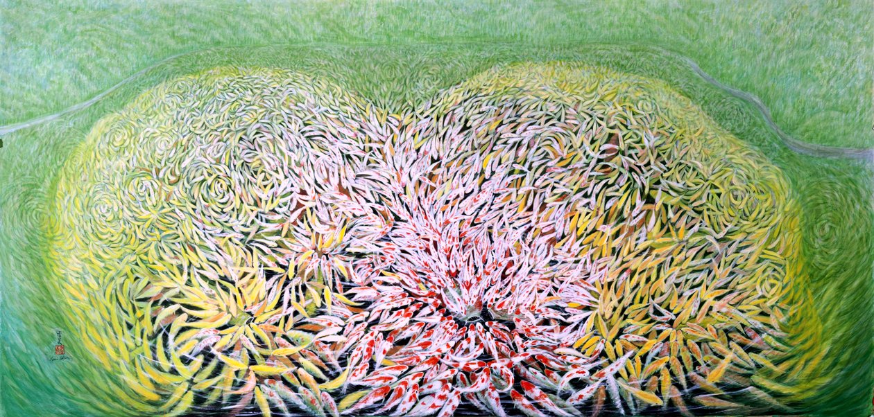 Entrada Gloriosa, 2011 (guache oriental sobre papel de arroz) de Komi Chen