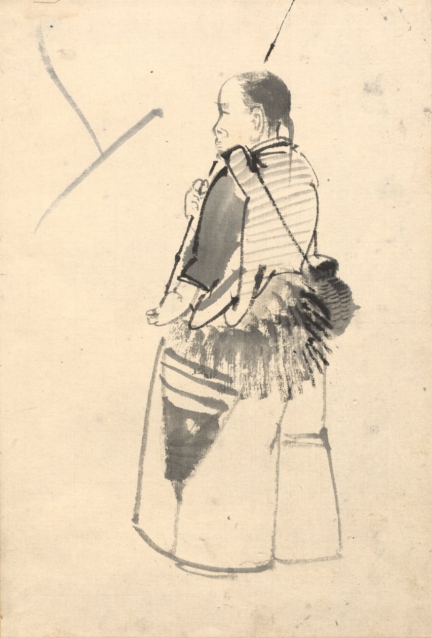 Dançarina em traje de pescador. de Kono Bairei