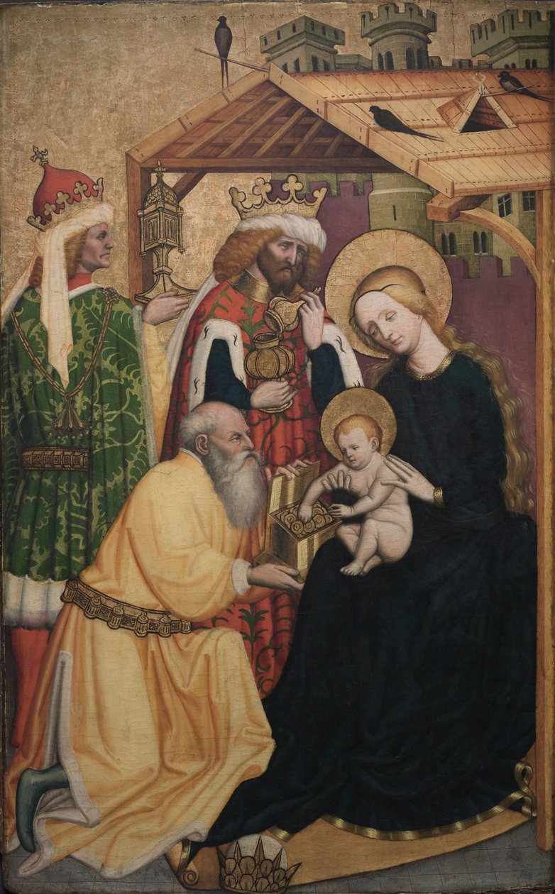 Adoração dos Magos, início da década de 1440 (óleo sobre painel) de Konrad Laib
