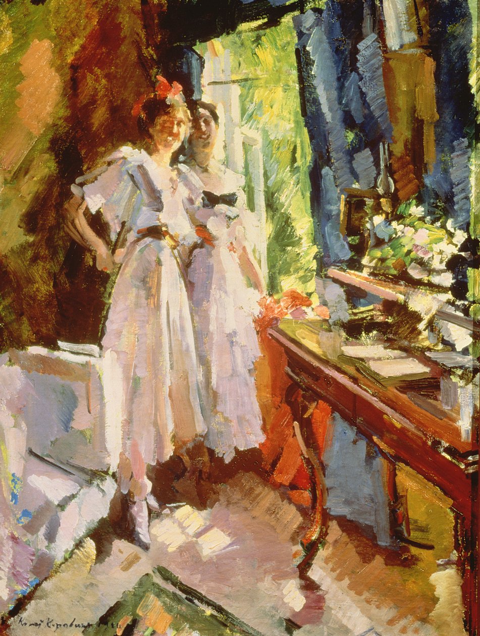 Na janela aberta, 1916 de Konstantin Alekseevich Korovin