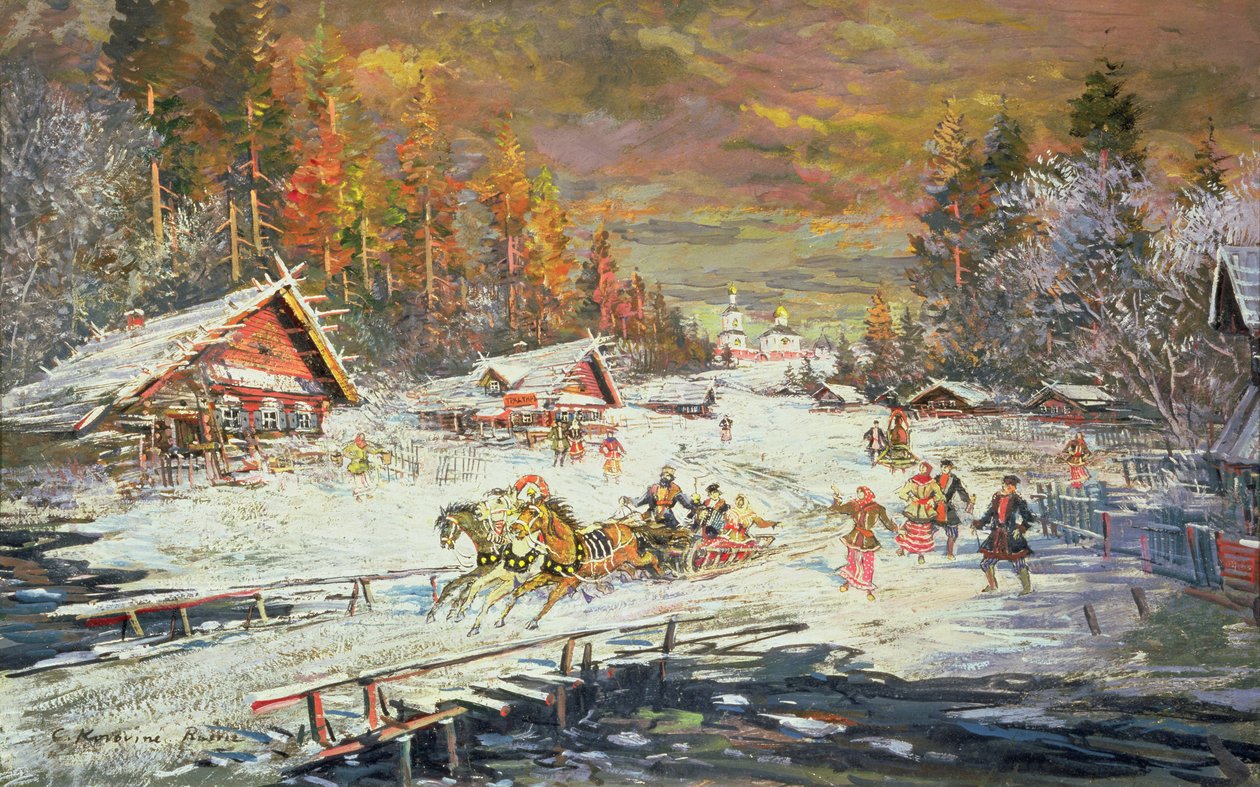 O inverno russo, 1900-10 de Konstantin Alekseevich Korovin