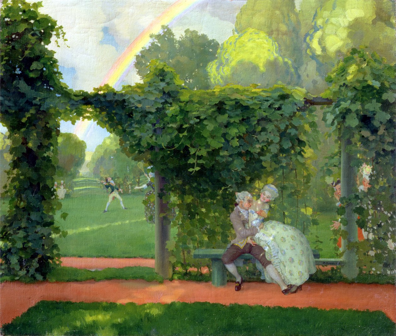 O beijo ridicularizado, 1908 de Konstantin Andreevic Somov