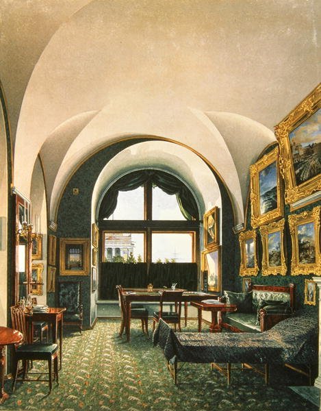 Interior, de, a, inverno, palácio, st. Petersburgo, (wc, ligado, paper) de Konstantin Andreyevich Ukhtomsky