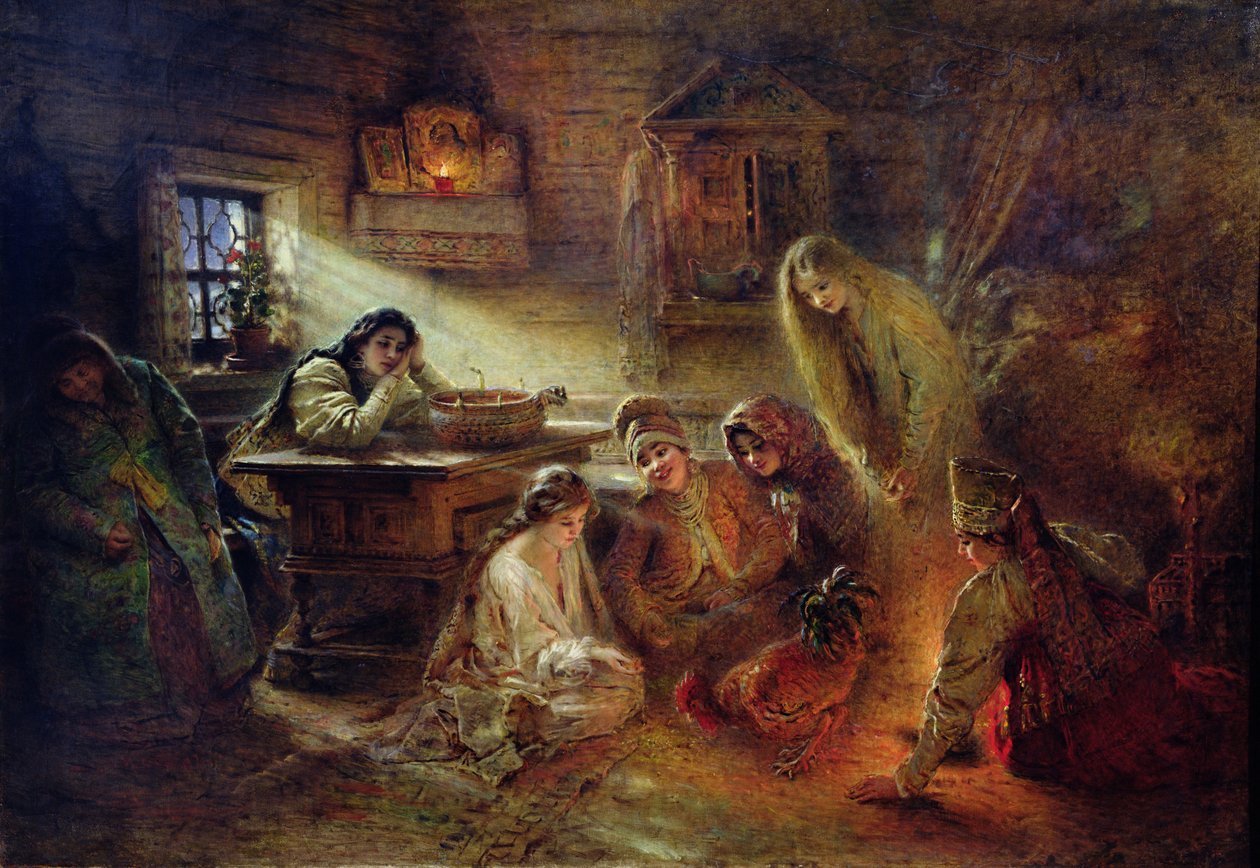 Cartomancia de Natal de Konstantin Egorovich Makovsky