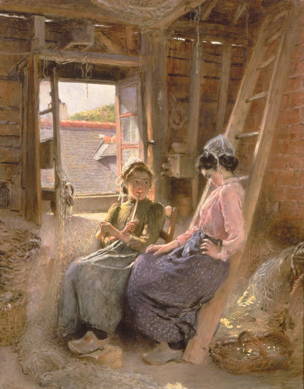 Duas mulheres bretãs, 1904 de Konstantin Egorovich Makovsky