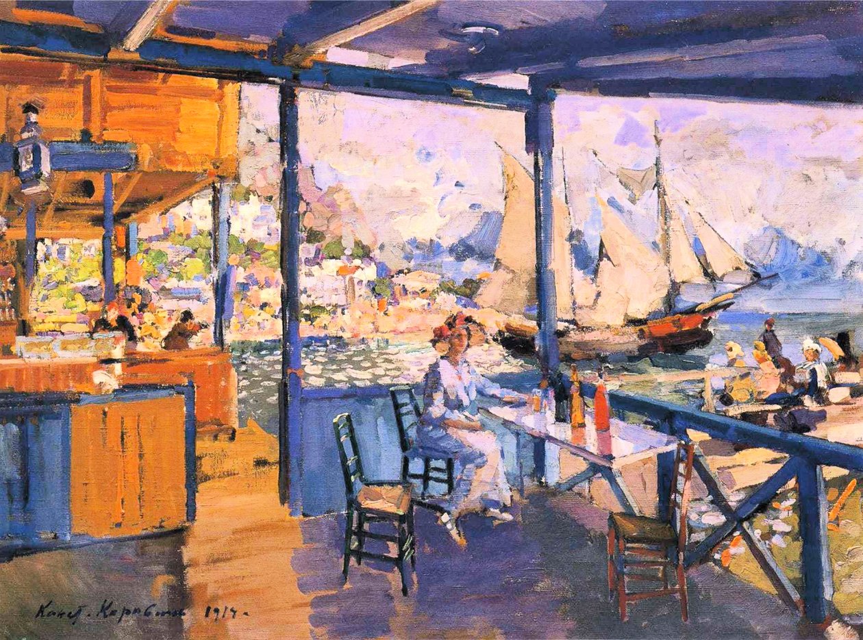 Cais, em, gurzufn de Konstantin Alekseevich Korovin
