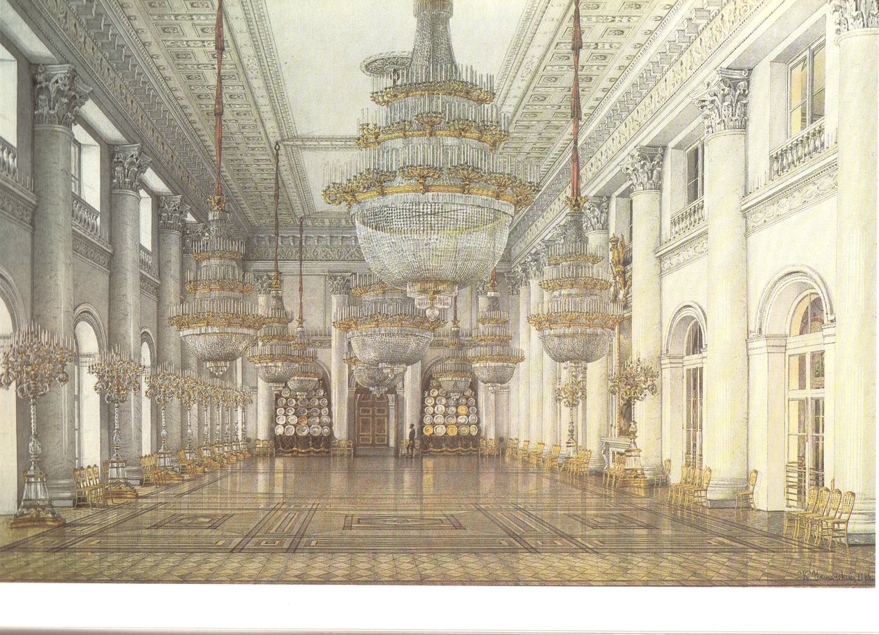 Interiores do Palácio de inverno. Nicholas Hall de Konstantin Andreyevich Ukhtomsky