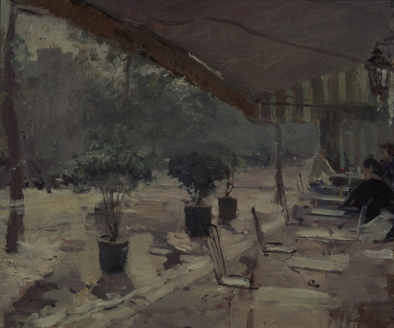 Café em Paris, década de 1890 de Konstantin Alekseevich Korovin