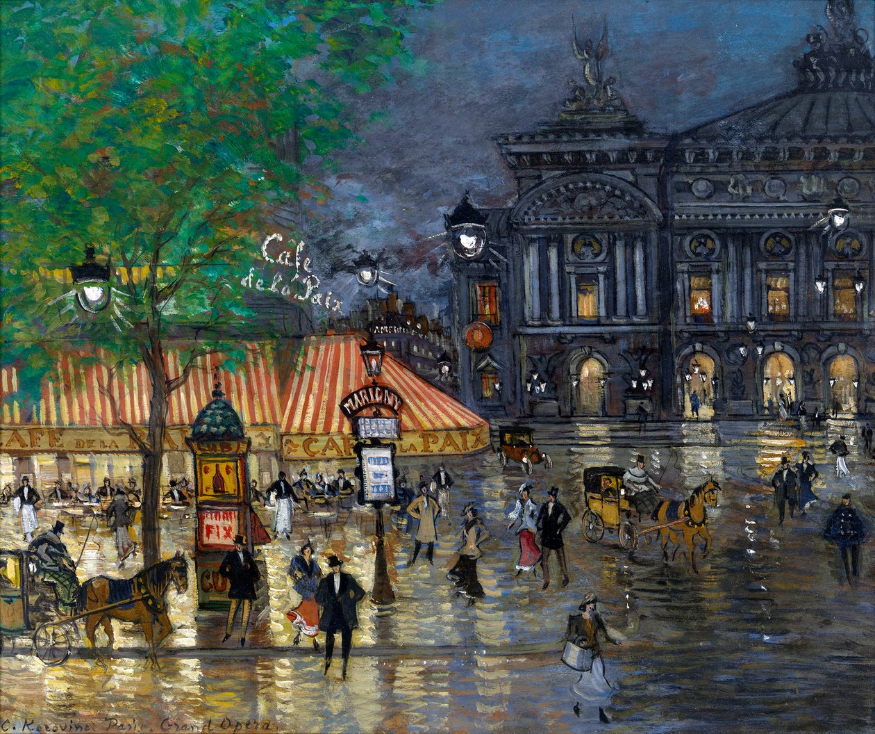 Place de lOpéra, Paris de Konstantin Alekseevich Korovin