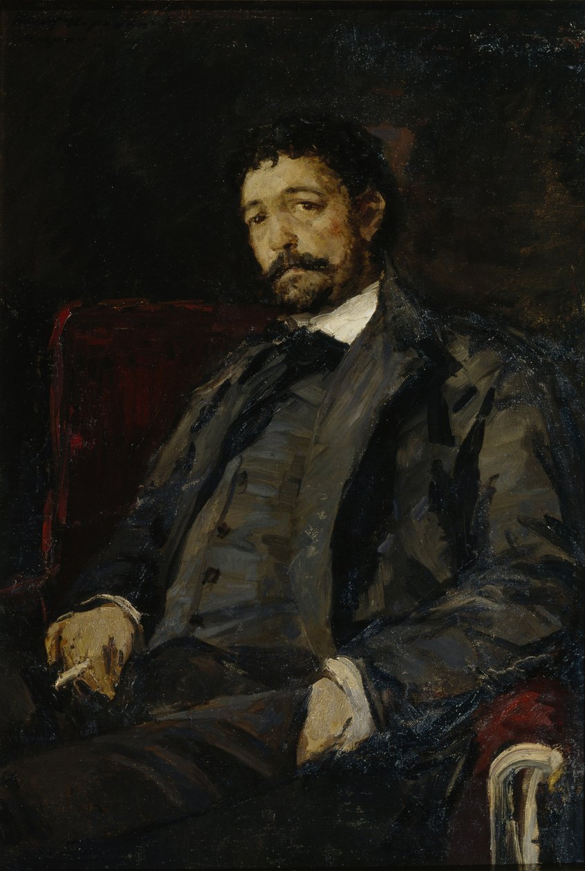 Retrato do cantor de ópera Angelo Masini 1844-1926 de Konstantin Alekseevich Korovin