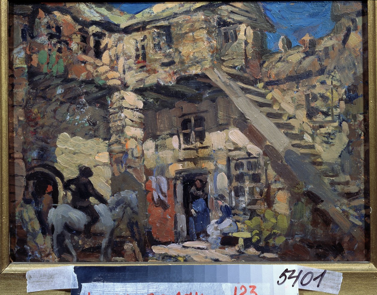 Cenário para o balé Don Quixote de Leon (ou Ludwig) Minkus (1826-1917) (cenário para o balé Don Quixote de L. Minkus). Obra de Konstantin Alexeyevich Korovin (Constantin Korovin) (1861-1939), guache sobre papelão de Konstantin Alekseevich Korovin