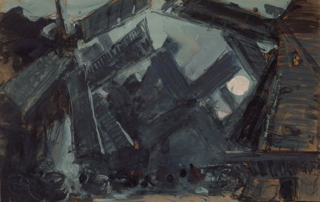 Cenografia para o balé Don Quijote de L. Minkus, 1900 de Konstantin Alekseevich Korovin