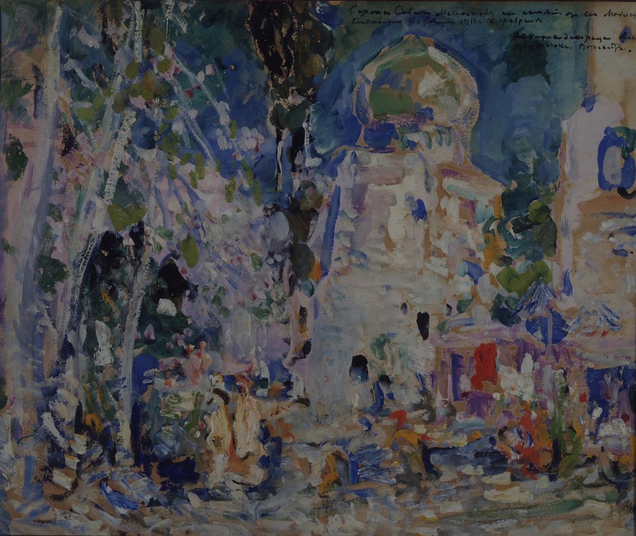 Cenografia para o balé The Scarlet Pimpernel de F. Hartman, 1911 de Konstantin Alekseevich Korovin