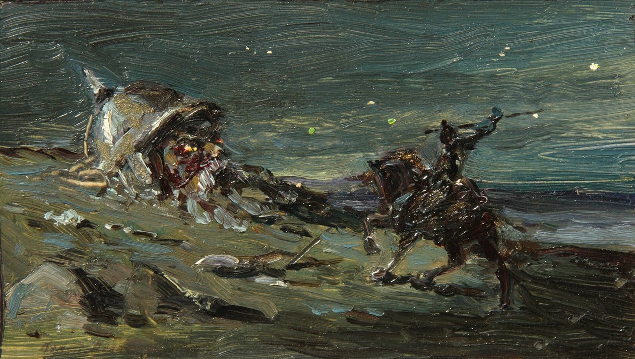 Cenografia para a ópera Ruslan e Lyudmila de M. Glinka de Konstantin Alekseevich Korovin