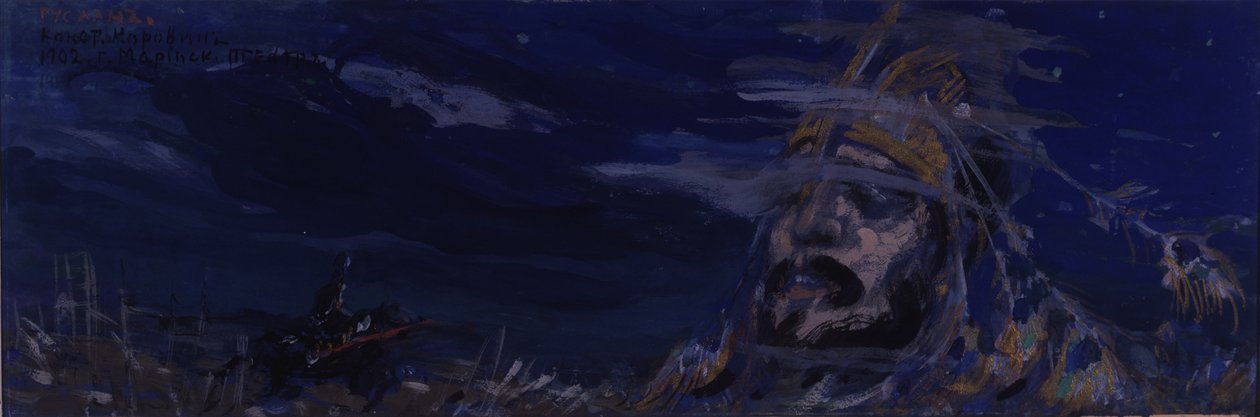 Cenografia da ópera Ruslan e Ludmila de M. Glinka, 1907 de Konstantin Alekseevich Korovin