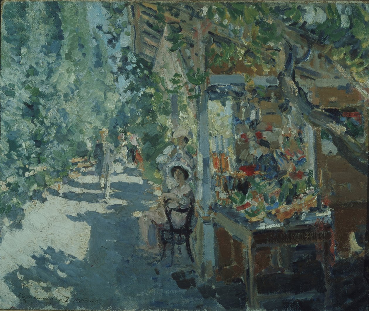 A Crimeia. Loja de frutas, 1913 de Konstantin Alekseevich Korovin