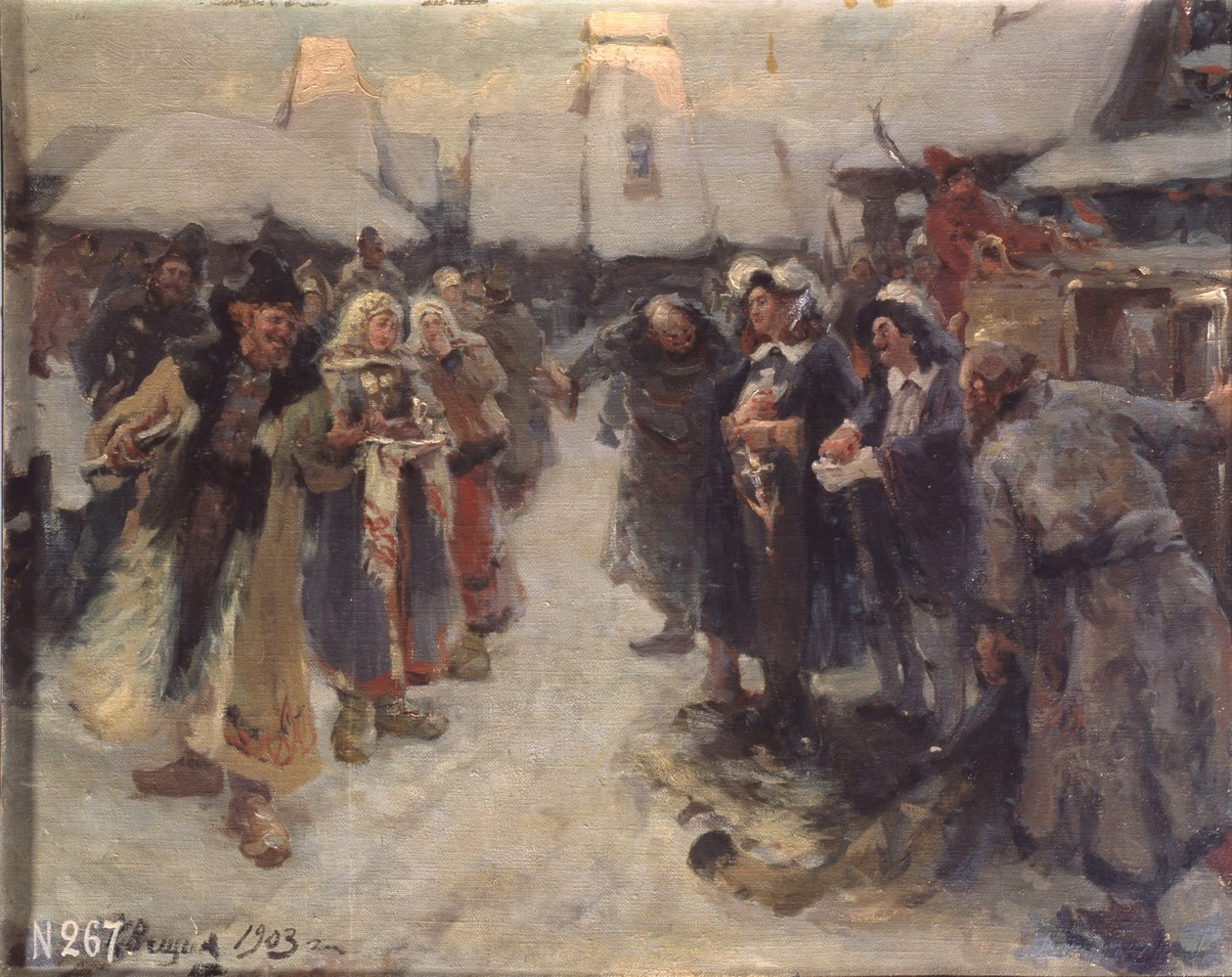 Os estrangeiros na Moscóvia, 1903 de Konstantin Alexandrovich Veshchilov